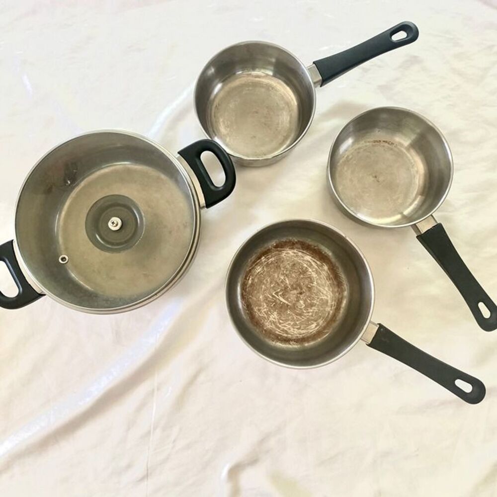 IKEA ANNONS cookware set glass stainless steel plus addition sauce pan pots